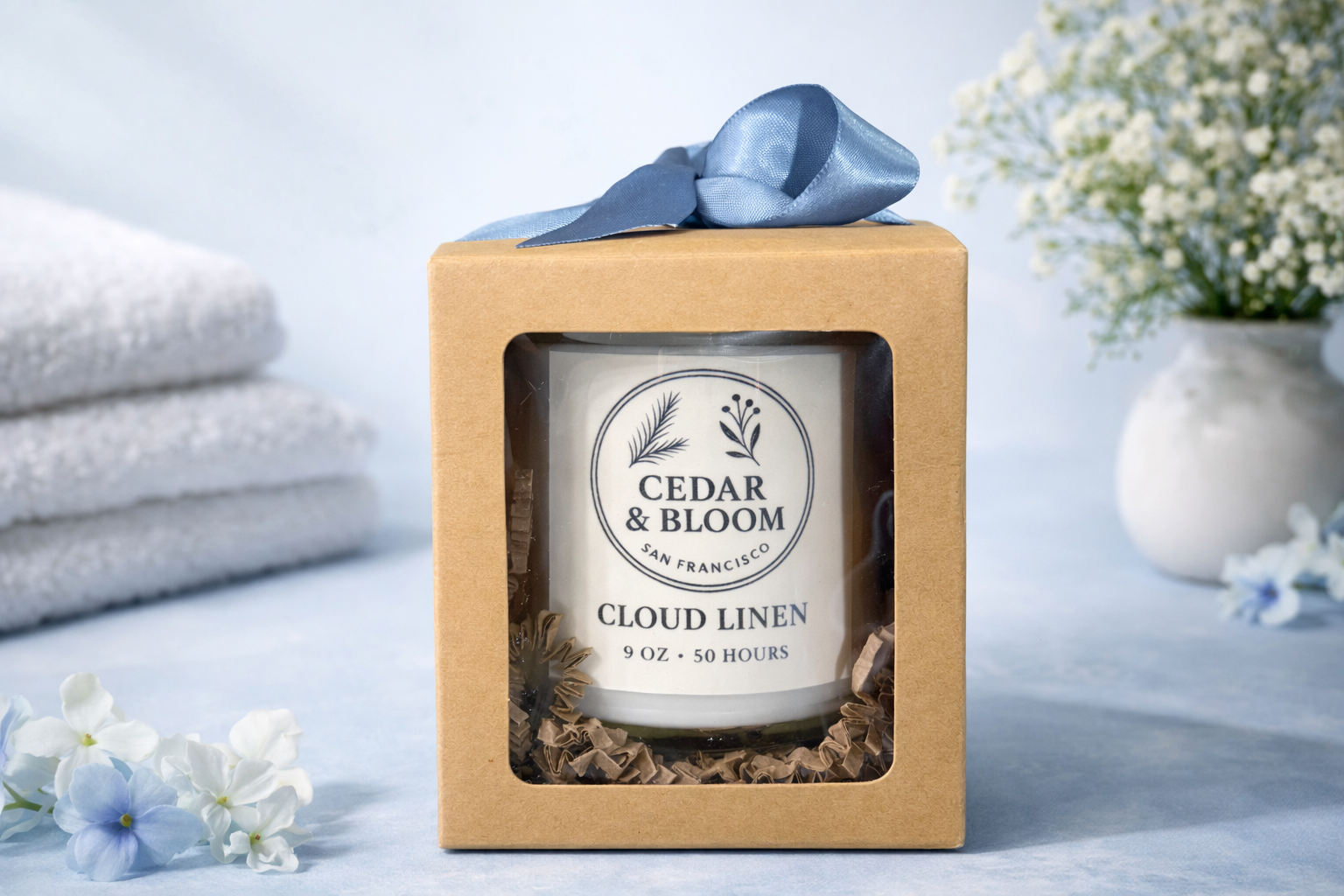 Cloud Linen Candle